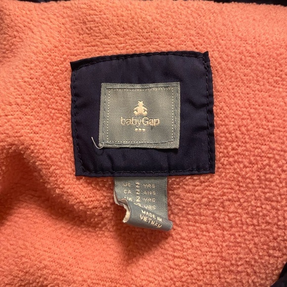 BabyGap navy blue puffer with flower detail size 2 yrs - Picture 8 of 9